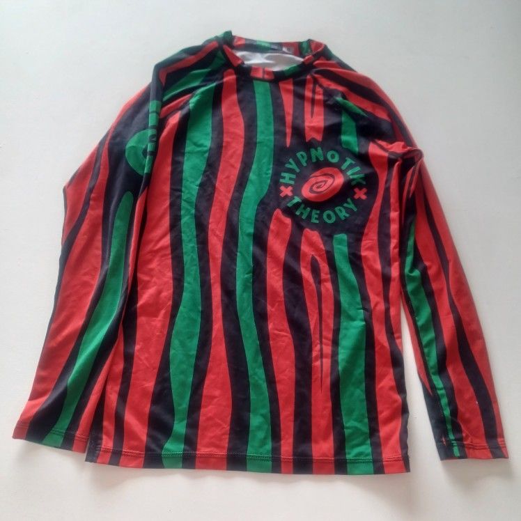 Hypnotik Green Red Tribe Called Quest Low End Theory Jiu-jitsu Rashguard - Size Small