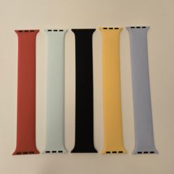 5 Multicolored Apple Watch Solo Bands 