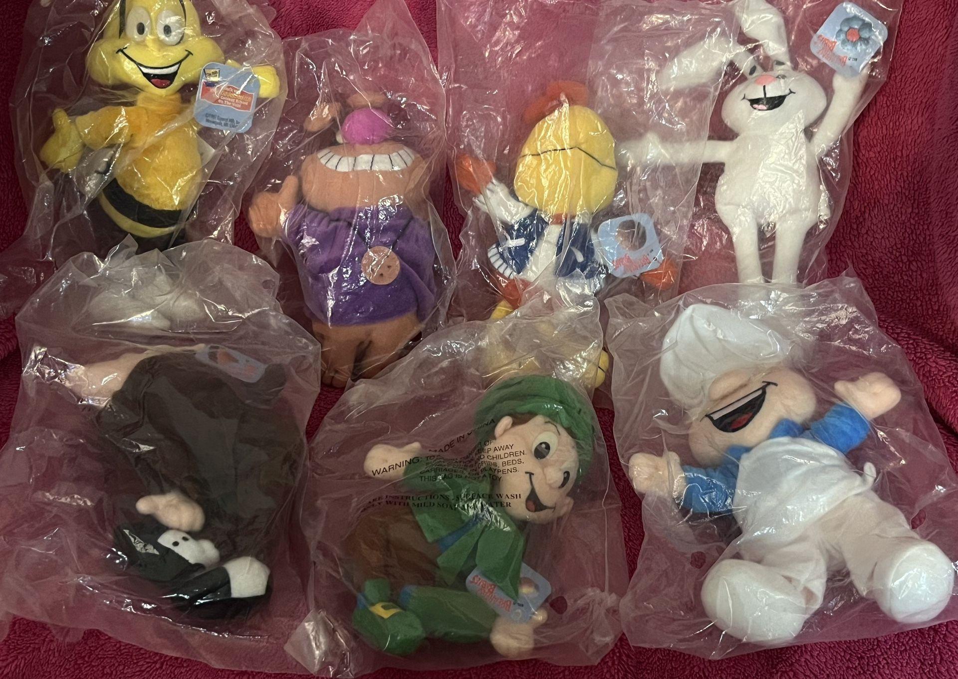 Vintage 1997 General Mills Breakfast Babies Complete Set Of 7 NEW in Sealed Packages!