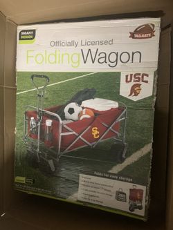  Collapsible Folding Wagon Heavy Duty Utility Wheels Beach Cart College USC