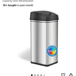 Stainless Steel Sensor Activated 13Gallon Trash Can 