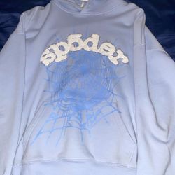 BABY BLUE SPIDER HOODIE