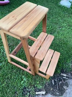 Folding steps wood