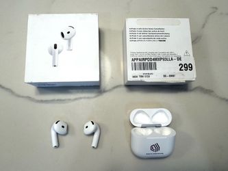 New Apple AirPods 4 with Active Noise Cancellation (ANC) w/ Charging Case & Box