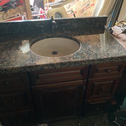 Bathroom  Cabinet  Granite Counter Top