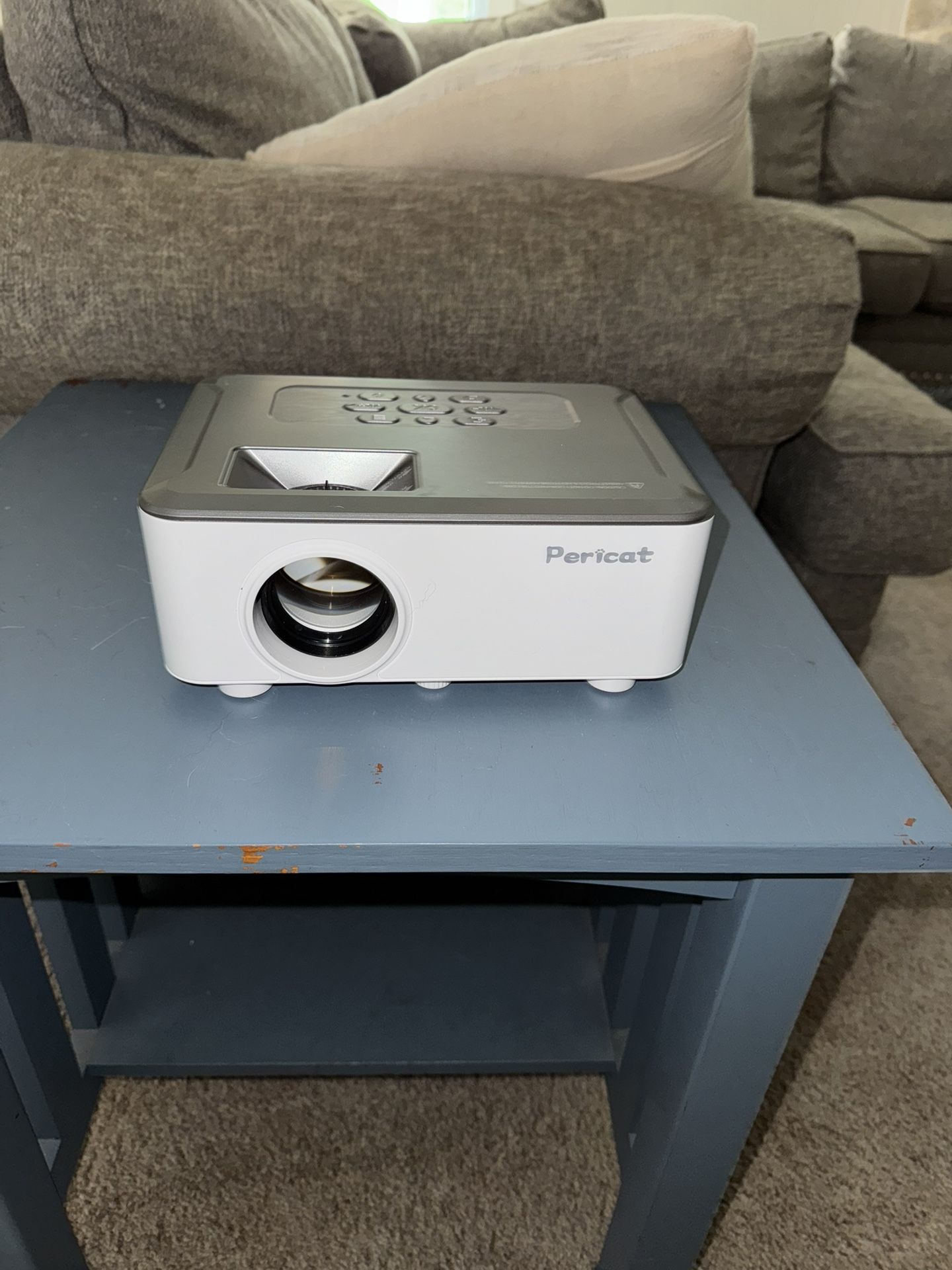 Pericat Projector with WiFi and Bluetooth, 15000L/1080P Full HD Outdoor Projector with 100” Screen
