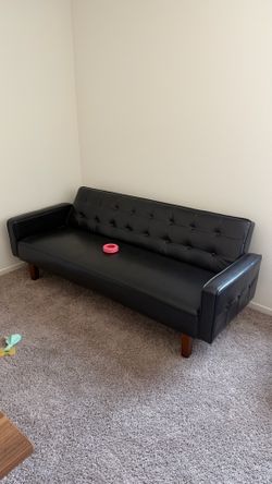Faux leather couch
