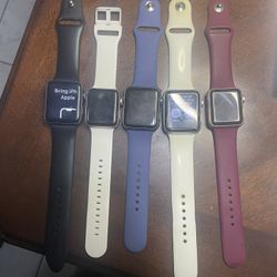 5 Locked Apple Watches. - For Parts