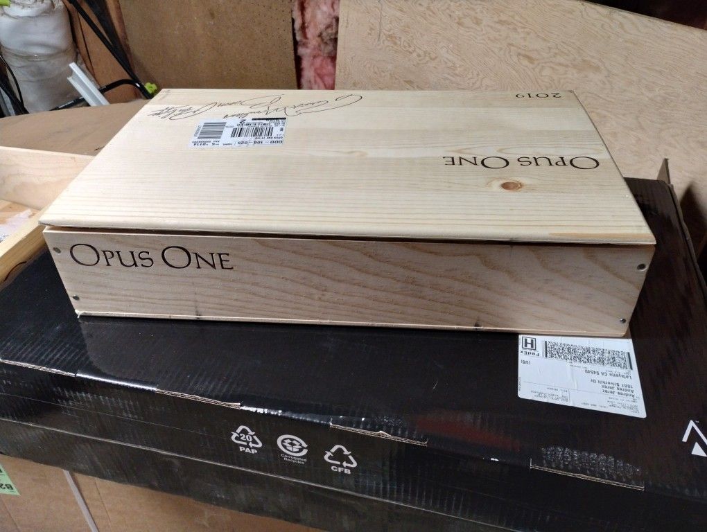 Opus One Wooden Wine Box Crate 2019