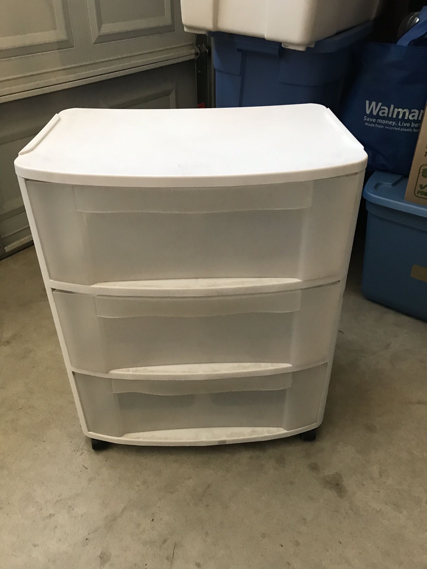 Plastic three drawers organizer