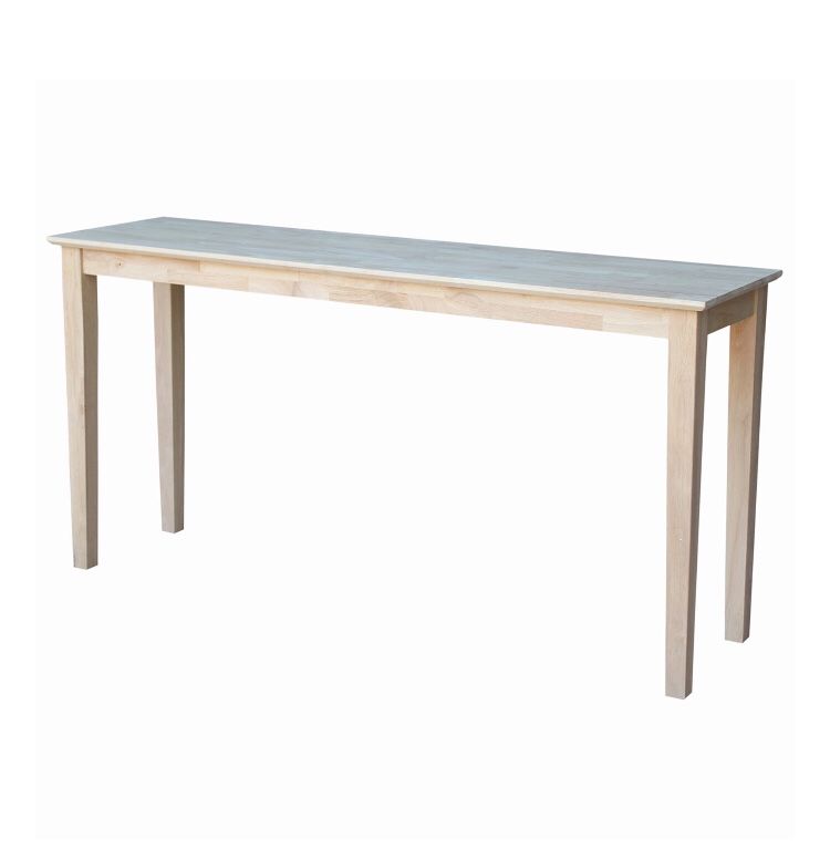 International Concepts Shaker Console Table, Unfinished, 4A-2149