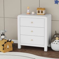 T95-Drawer Dresser, Modern Chest of Drawers with Rounded Table Corners, Wooden Closet Dresser Nightstand Side Table with Ample Storage Space for Bedro