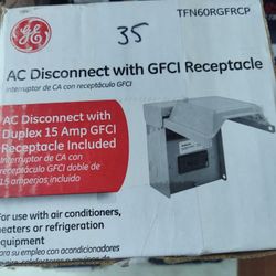 GE 60 Amp Non Fusible AC Disconnect With Gfci Outlet , Multiple Available 