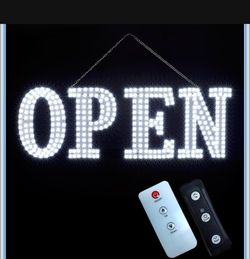 LED Open Sign with Remote Controls