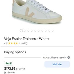 Size 8 Veja Esplar Trainers, White 