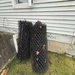 black vinyl-coated chain link fencing