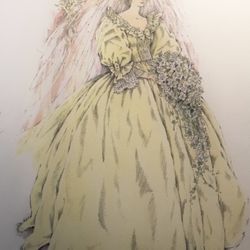 Princess Diana RARE Artist Signed Numbered Sketch As Displayed In The Diana Exhibit Las Vegas, Nevada  
