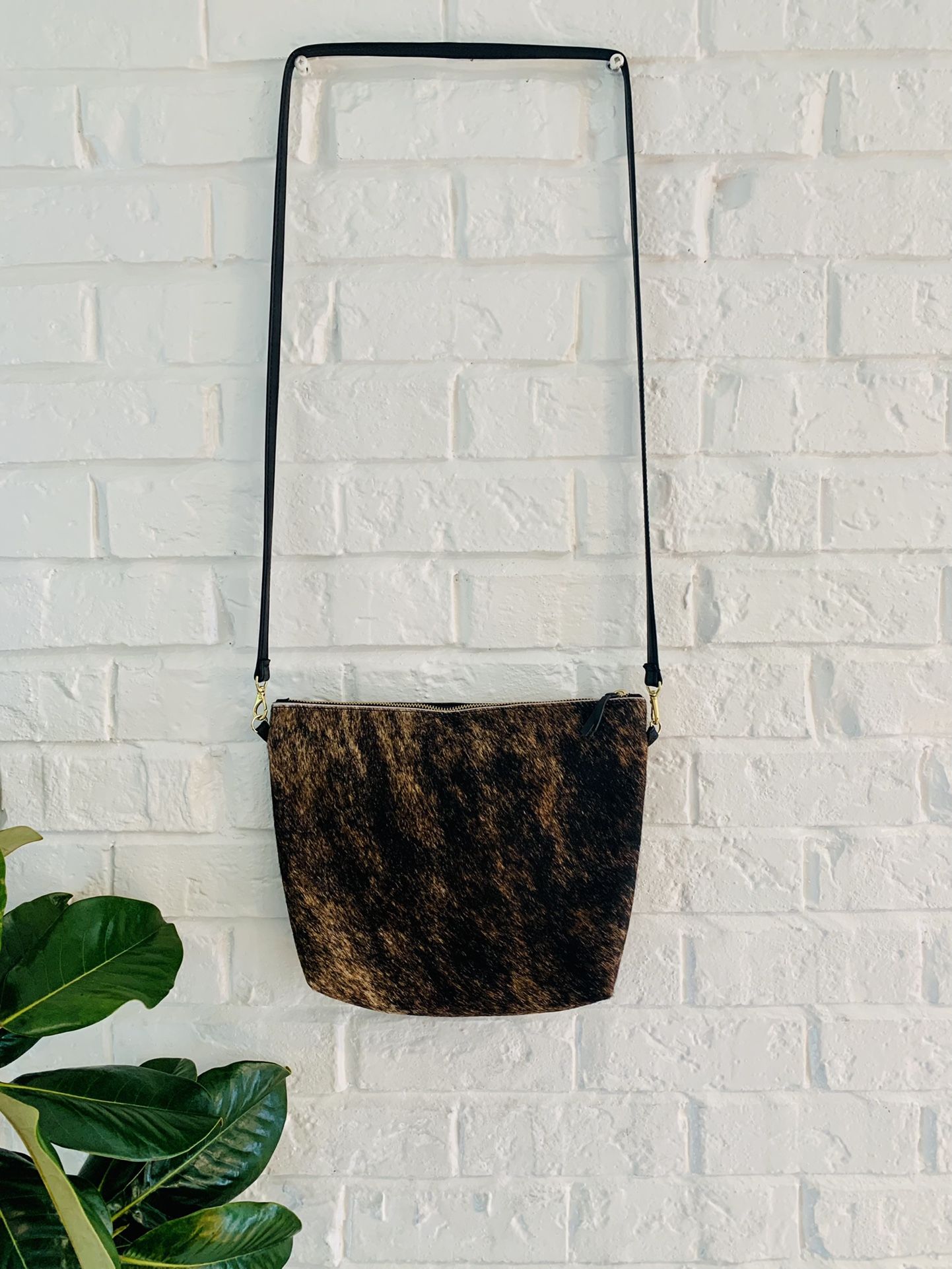 Gorgeous Brindle Hair-On-Hide Hobo Purse