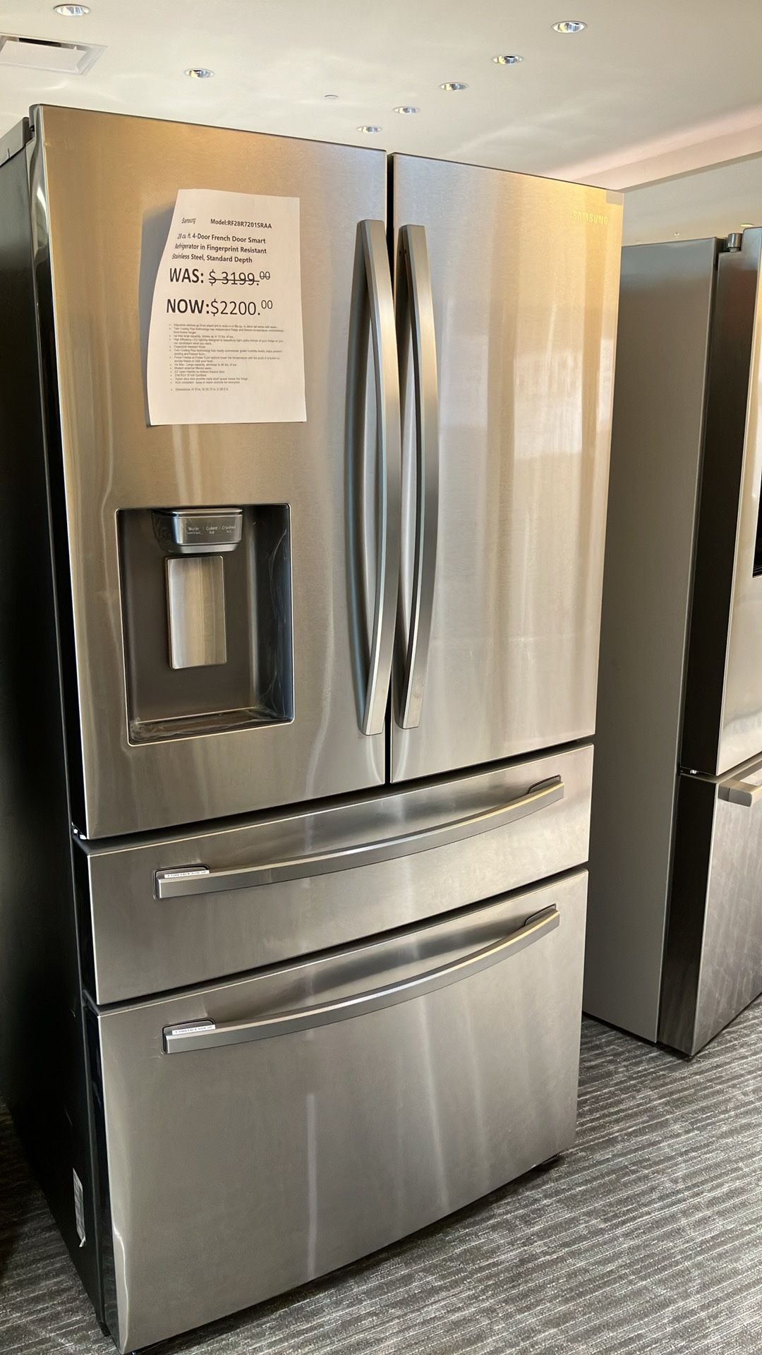 28 cu. ft. 4-Door French Door Smart Refrigerator in Fingerprint Resistant Stainless Steel, Standard