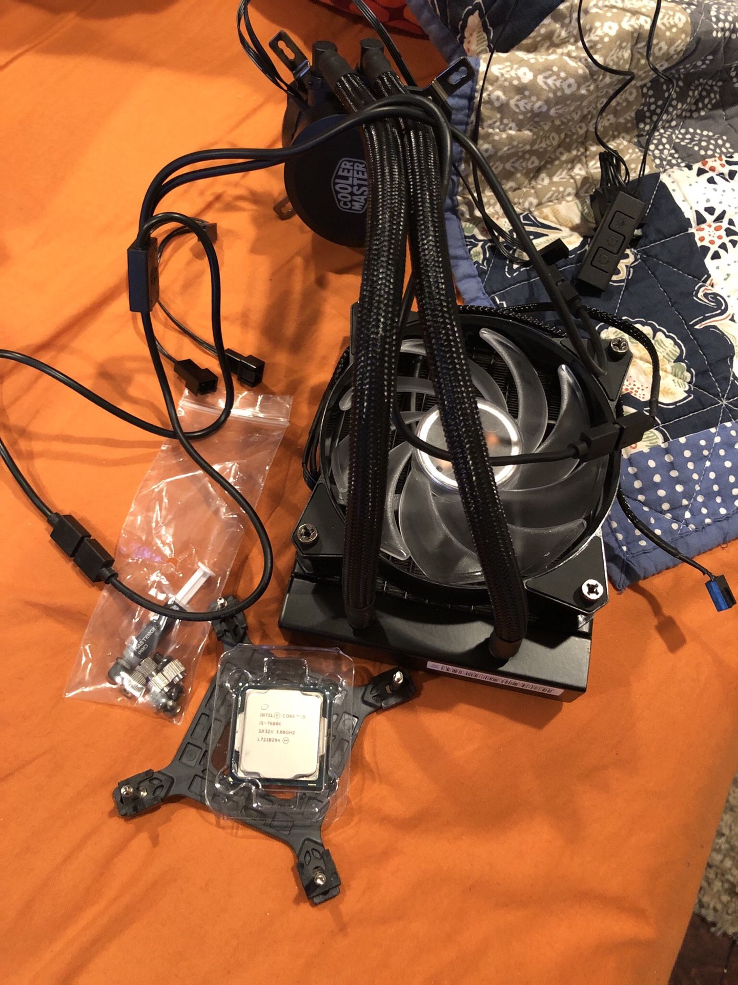 Cooler Master MasterLiquid Lite ML120L RGB AIO CPU Liquid Cooler, Sleeved FEP Tubing, 120mm RGB Air Balance MF, RGB Software compatible, Dual Dissipa