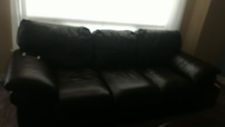Brown Leather Couch