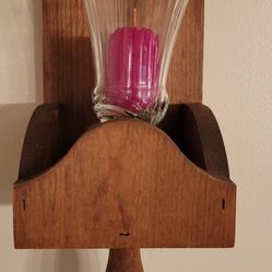 Home Interiors Wall Sconce With Votive And Candle 