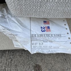 West Elm Cream/White L-Shape Sectional