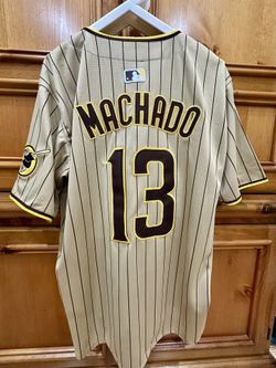 Manny Machado Jersey #13 Men's Tan Pinstripe (New w/ tags) Sizes: Med, Large & XL