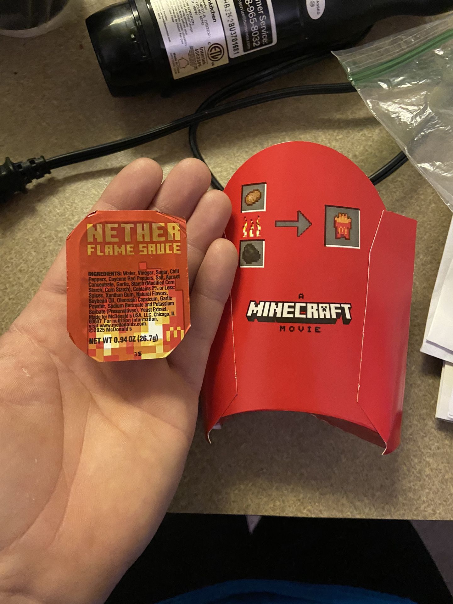 McDonald’s Nether Flame Sauce And Fry Box