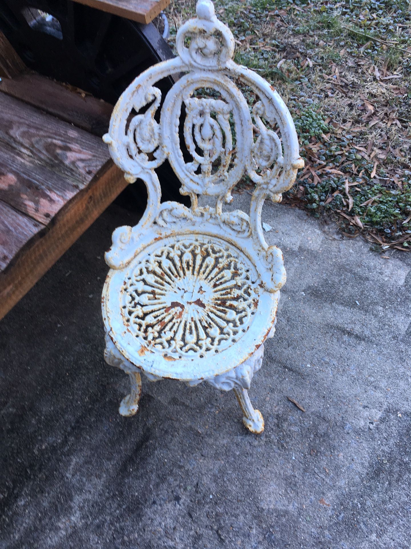 Antique iron chair