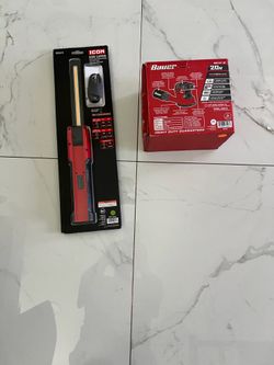 Bauer 20v orbital sander new / and icon 1000 Lumens light new asking $75 for both