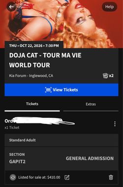 Doja cat ticket