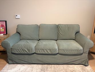 IKEA UPPLAND 3-Seat Sofa – Hakebo Gray/Green – Removable Washable Cover