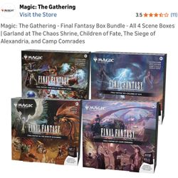 Magic: The Gathering - Final Fantasy Box Bundle - All 4 Scene Boxes | Garland at The Chaos Shrine, Children of Fate, The Siege of Alexandria, and Camp