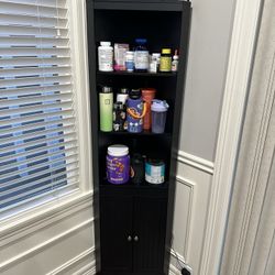 Corner cabinet with LED lights