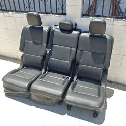 2020-2026 Rear Folding Black Vinyl Explorer Interceptor Seats.