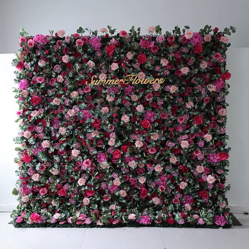 Pink Flower Wall New Inbox 10x10ft