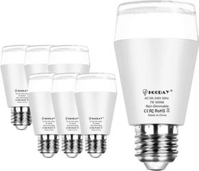 6000K Blue Light Blocking Bulbs, Healthy Lights Reduce Anxiety Bulb Equivalent 75 Watt Efficient 7W (Cool White) Medium Base E26 Light Type LED Watta
