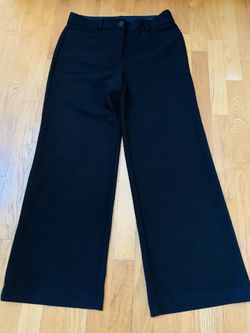NEW Loft Women's High Waist Wide Leg Trouser Pants Career Wear Black Size 8 P