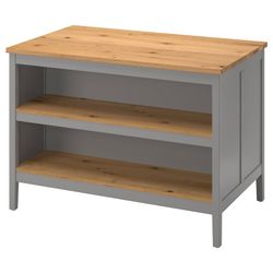 Ikea Tornviken Kitchen Island (Grey/Oak)