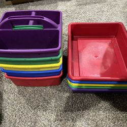 Rainbow Caddies And Matching Trays