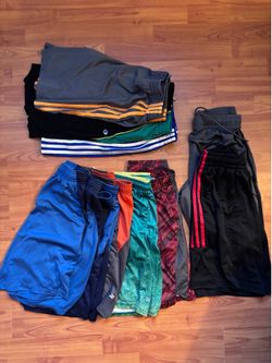 10 Items: Boys Adidas, All Motion & Champion Shorts XL 16 & 18/20
