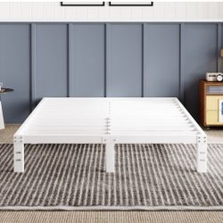 King Size Metal Bed Frame White