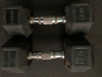 Hexagon 25 LB hand weights