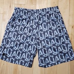 NEW Under Armour Gray Patterned Athletic Shorts (YXL)