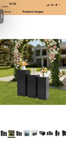 New in box pedestal for party set of 3
