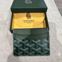 Goyard Green Card Holder Wallet
