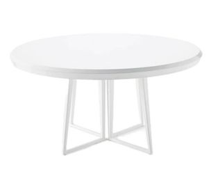 Serena & Lily 60” round dining table white
