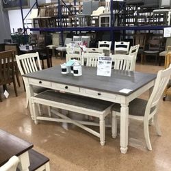 Bolanburg Antique White-Oak Dining Room Set /couch /Sofa and Loveseat 