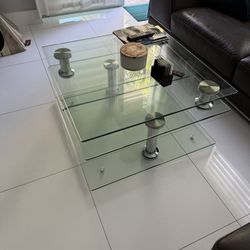 Modern Expandable Glass Coffee Table ($750)